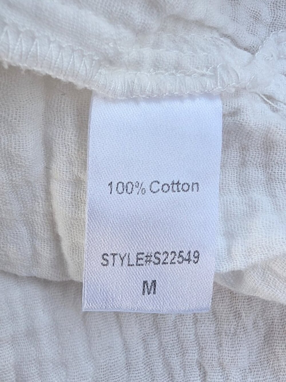 Mustard Seed White 100% cotton gauze pocket button shirt top VGUC medium - Picture 13 of 15